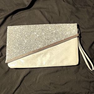 Silvery Glittery Clutch Purse for Special Occasion used Once